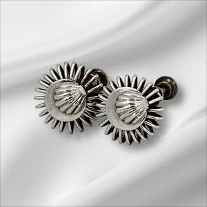 Vintage Coro Silver Tone Screwback Earrings